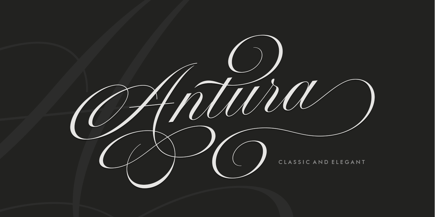 Пример шрифта Antura Script